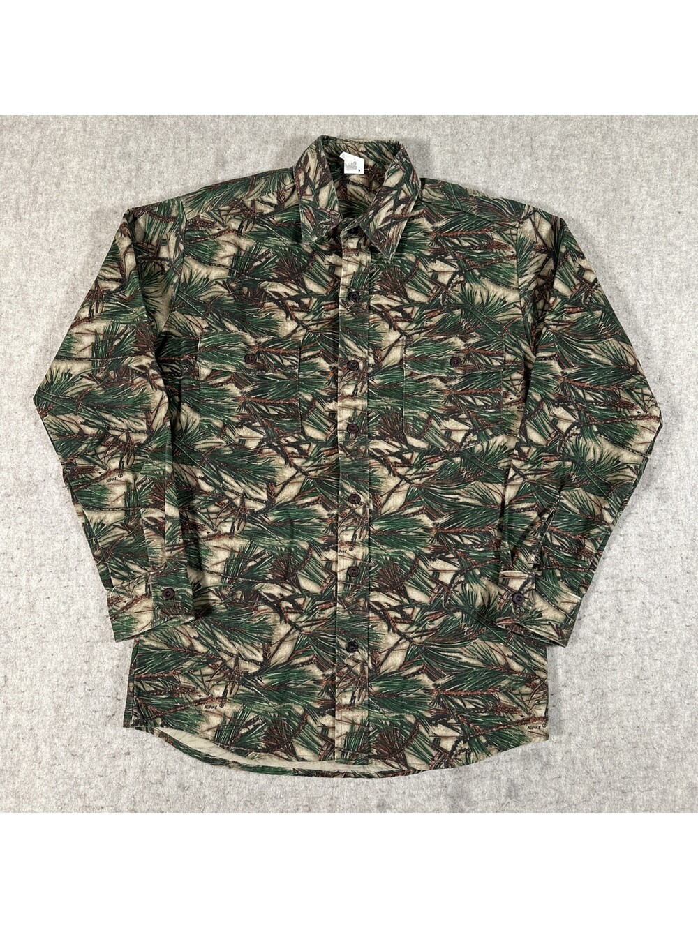 Vintage USA Camo Shirt Size Small AllPine Camo Invisible Long Sleeve